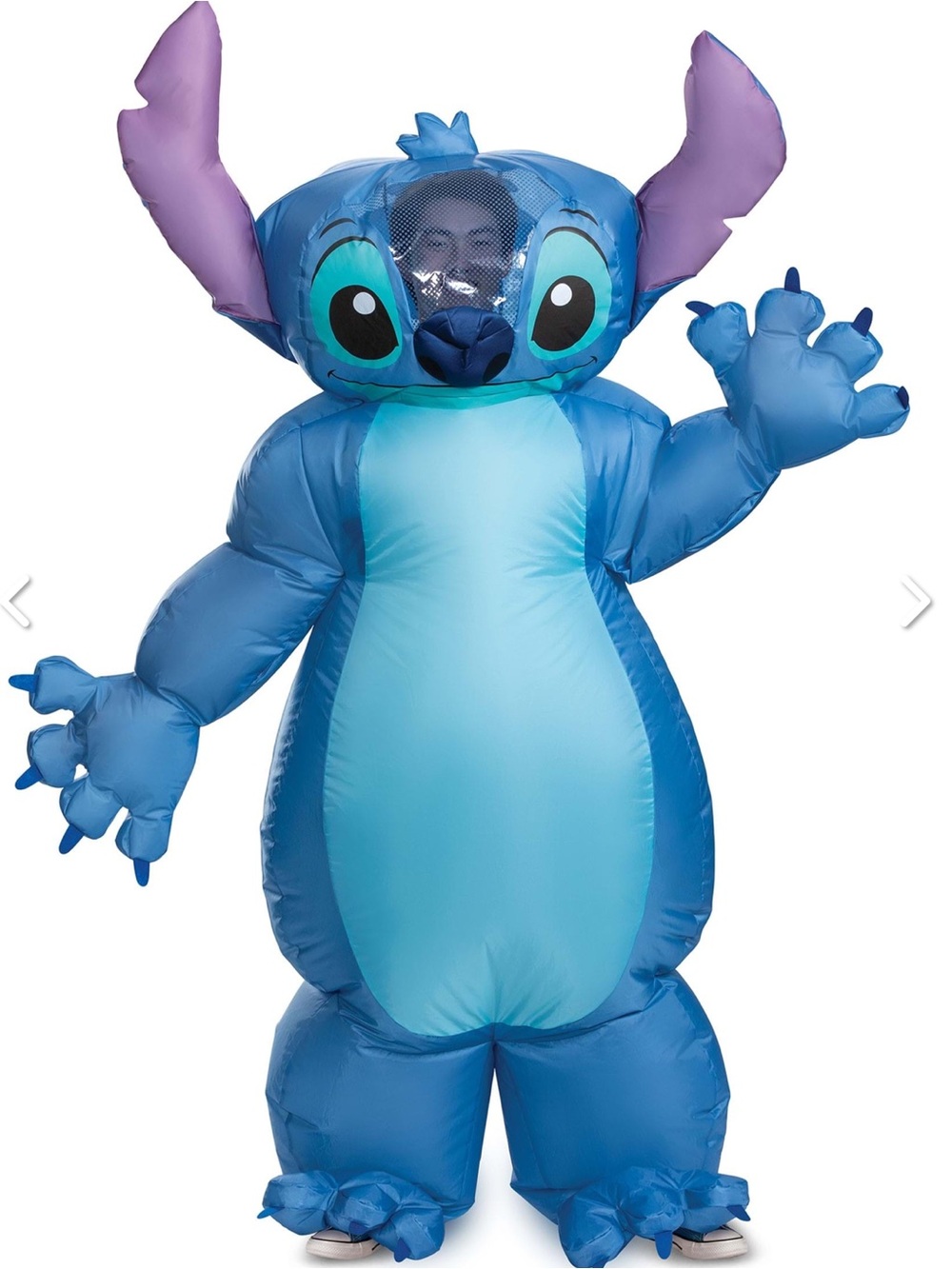 Blue Inflatable Stitch-Style Adult Costume - Licensed Character Look